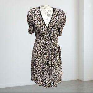 Leopard Print Wrap Dress